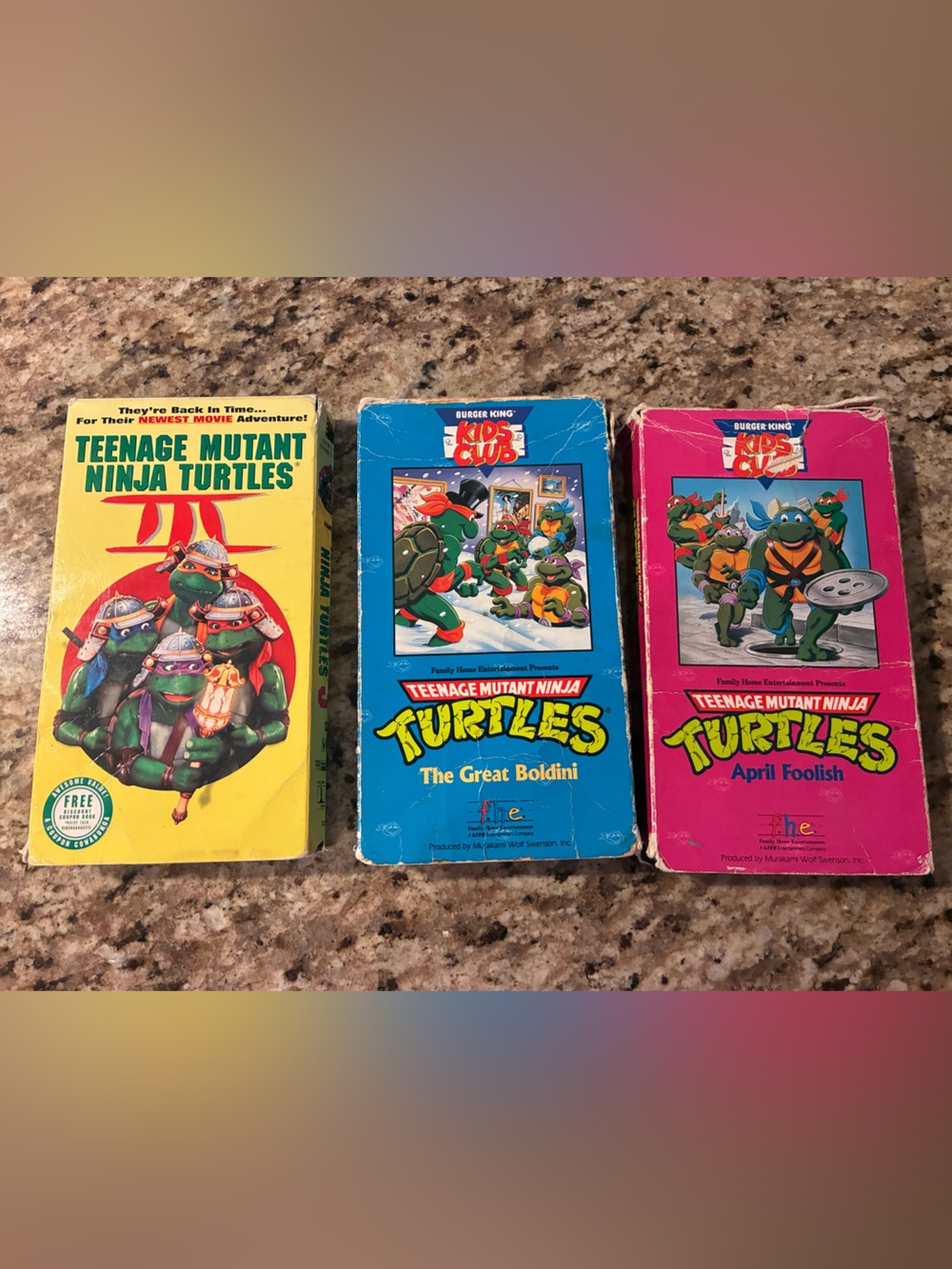 Teenage Mutant Ninja Turtles VHS movies